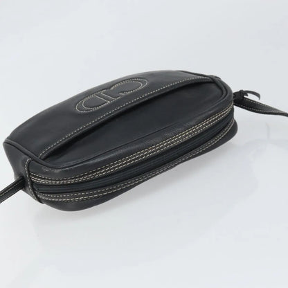 Christian Dior CD Shoulder bag Leather, Navy, Leather, Shoulder Bag