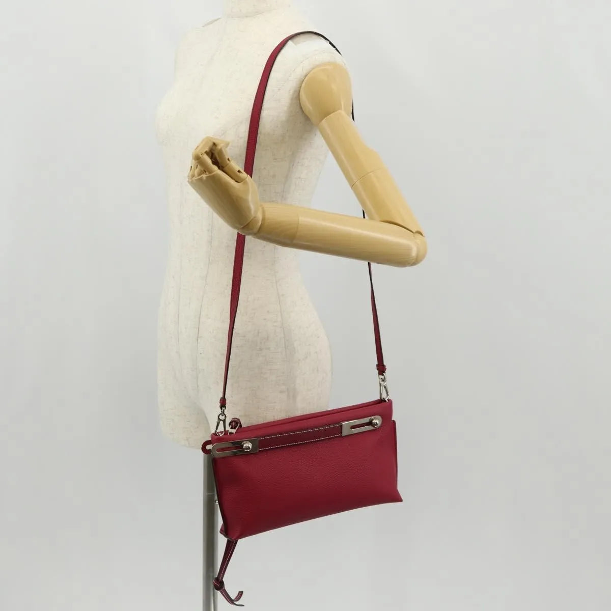 Loewe Missy Leather, Red, Leather, Shoulder Bag