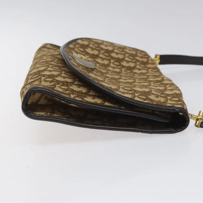Christian Dior Vintage Trotter Flap Canvas, Brown, Canvas, Shoulder Bag