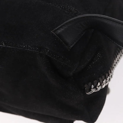 Stella McCartney Falabella Front Zip Shaggy Deer, Black, Polyester, Backpack