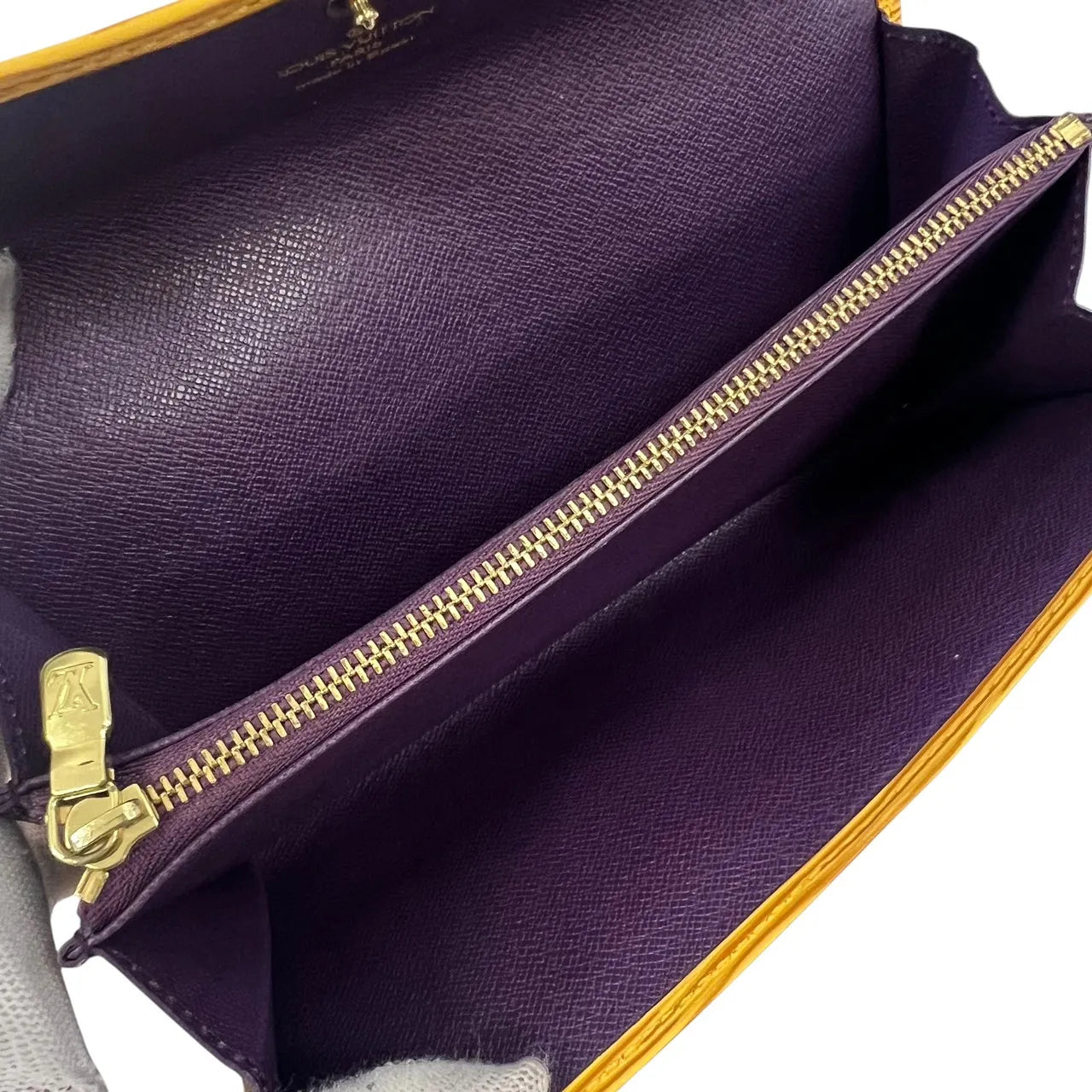 Louis Vuitton Compact Porte Tresor International Epi Leather, Yellow, Leather, Wallet