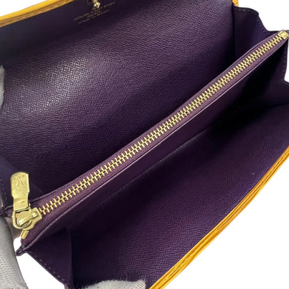 Louis Vuitton Compact Porte Tresor International Epi Leather, Yellow, Leather, Wallet