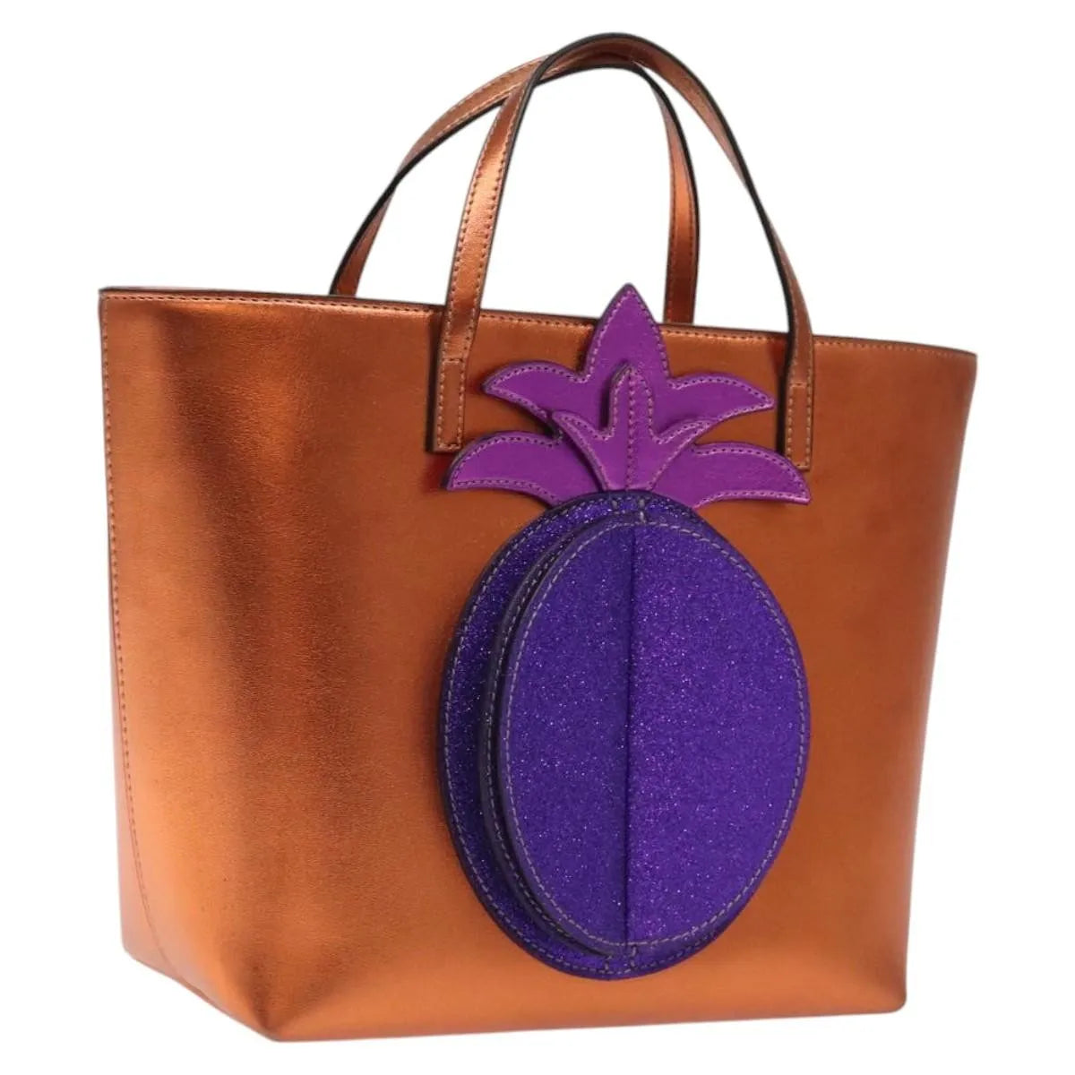 Gucci Children's Rainbow Tote Printed Leather, Copper, Leather, Handbag