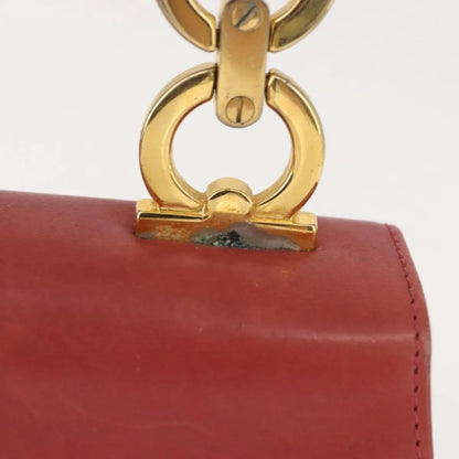 Salvatore Ferragamo Gancini Leather, Pink, Leather, Shoulder Bag