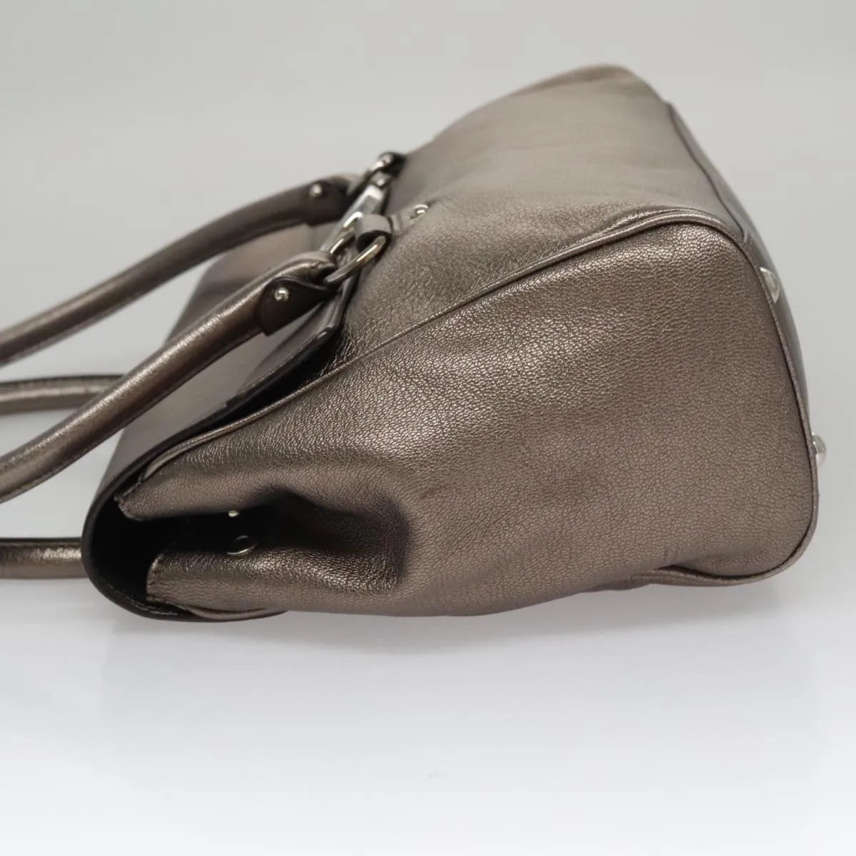 Salvatore Ferragamo Sofia Satchel Leather, Silver, Leather, Handbag