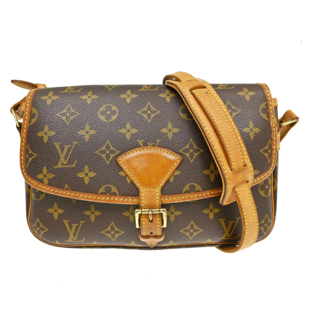 Louis Vuitton Sologne Monogram Canvas, Brown, Canvas, Shoulder Bag