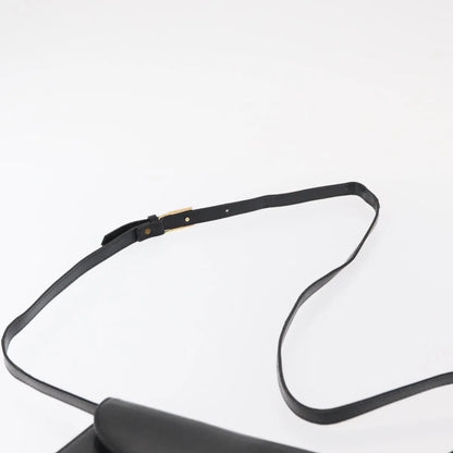 Saint Laurent Vintage Leather, Black, Leather, Shoulder Bag