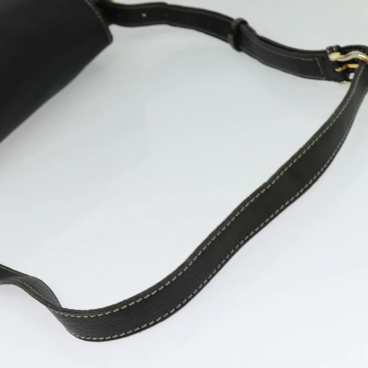 Celine Vintage Leather, Black, Leather, Shoulder Bag