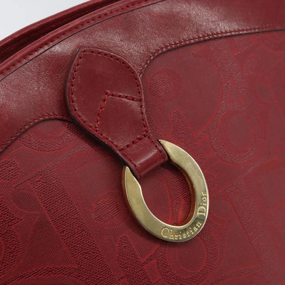 Christian Dior Vintage Trotter Canvas, Red, Canvas, Shoulder Bag