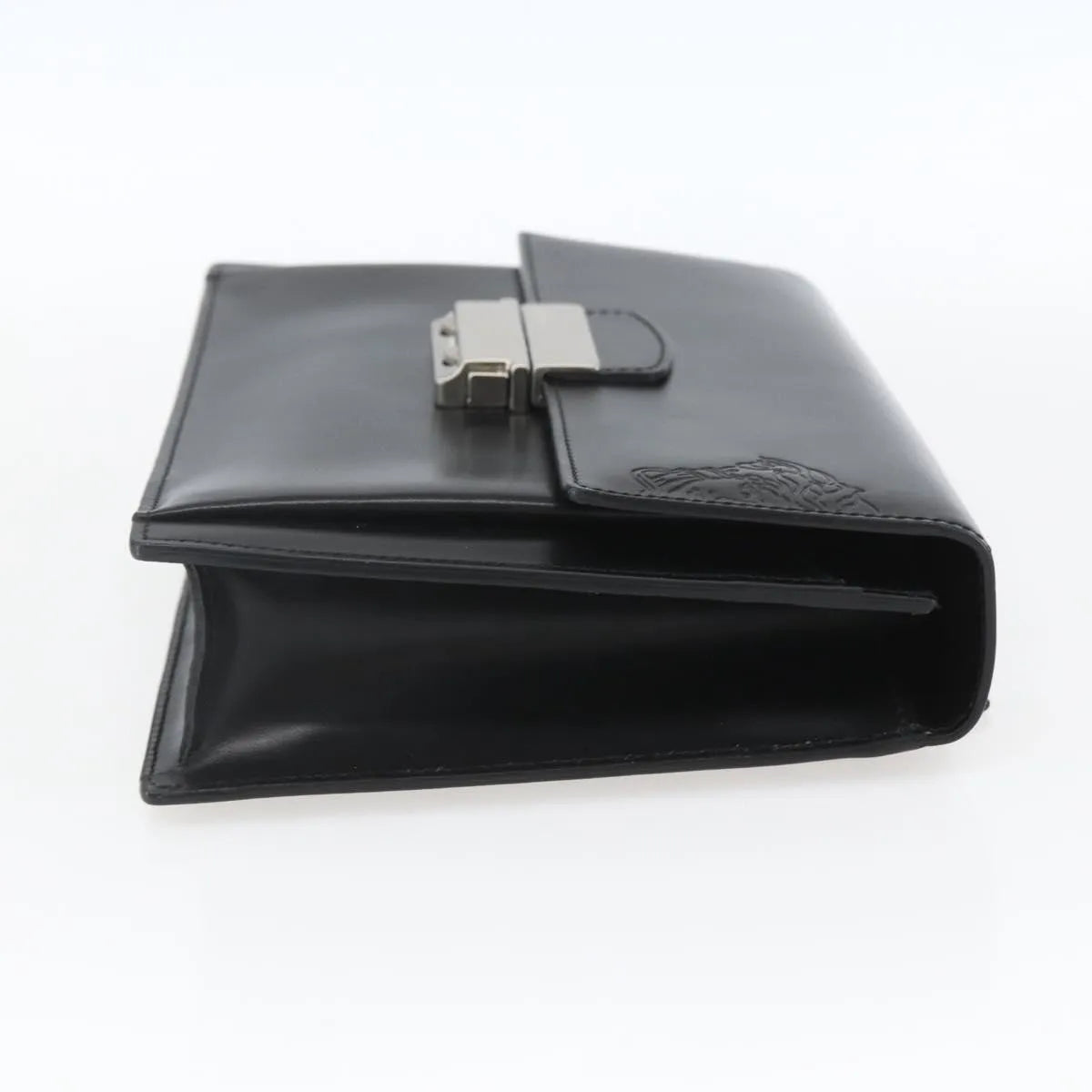 Versace Vintage Clutch Leather, Black, Leather, Clutch