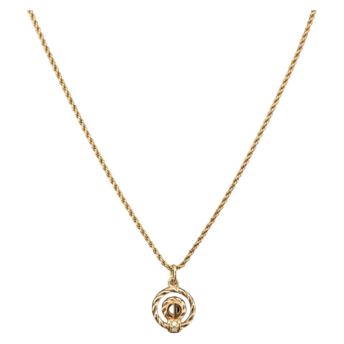Christian Dior CD Pendant Gold-plated, Gold, Gold Plated, Necklace