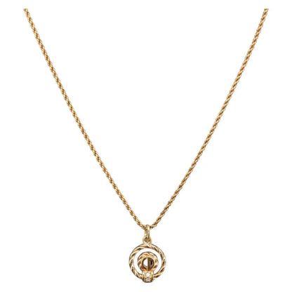 Christian Dior CD Pendant Gold-plated, Gold, Gold Plated, Necklace