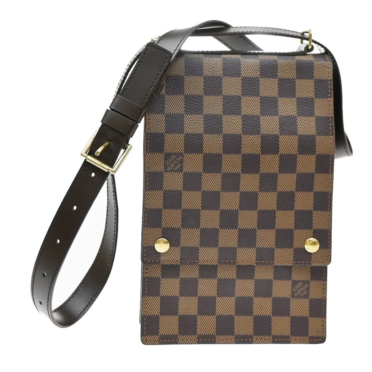 Louis Vuitton Portobello Messenger Damier Ebene, Brown, Canvas, Shoulder Bag