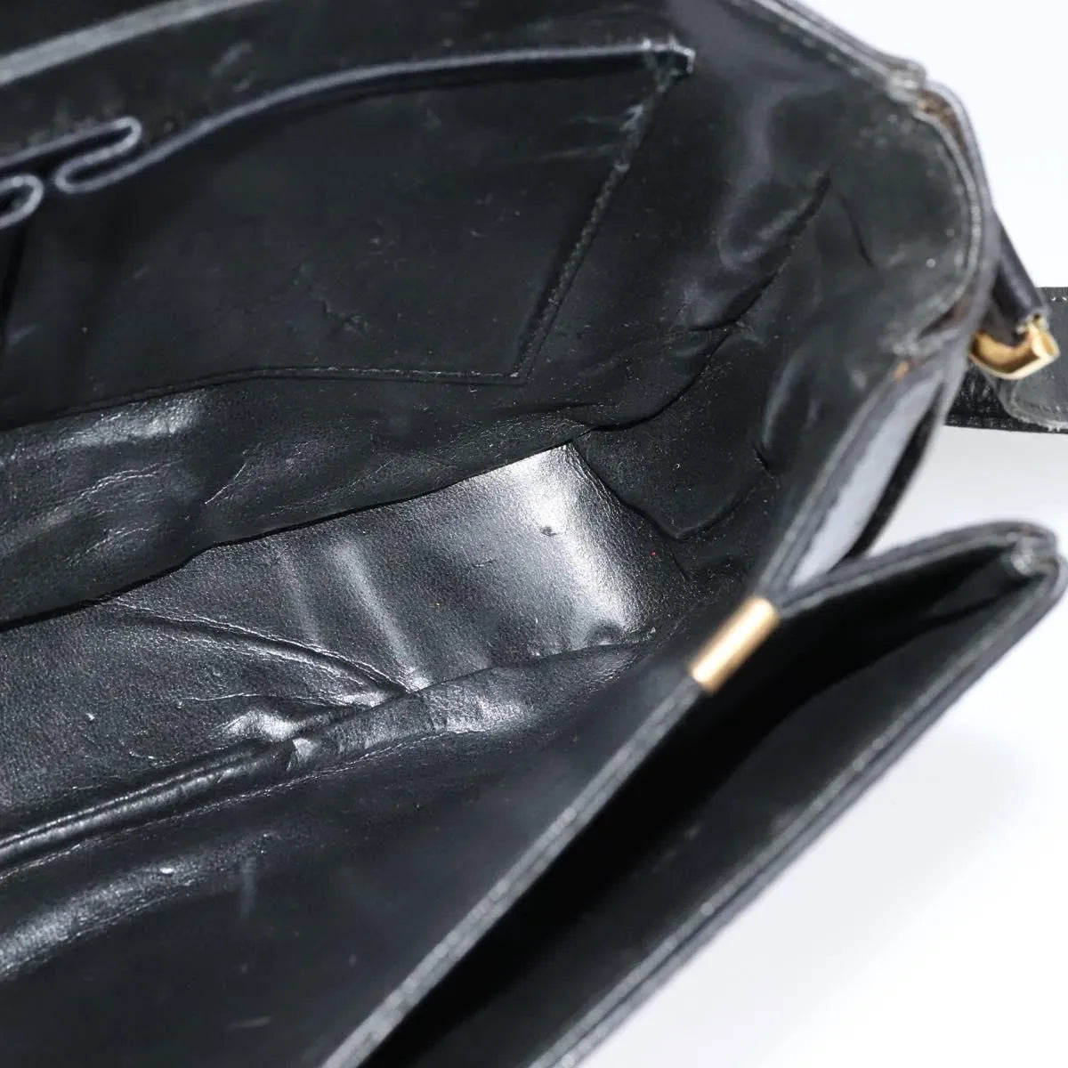 Celine Vintage Leather, Black, Leather, Shoulder Bag