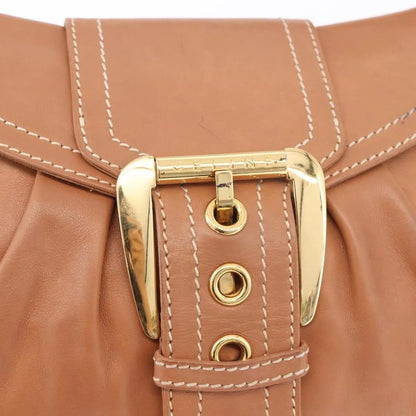 Celine Biker Boogie Satchel Leather, Brown, Leather, Shoulder Bag