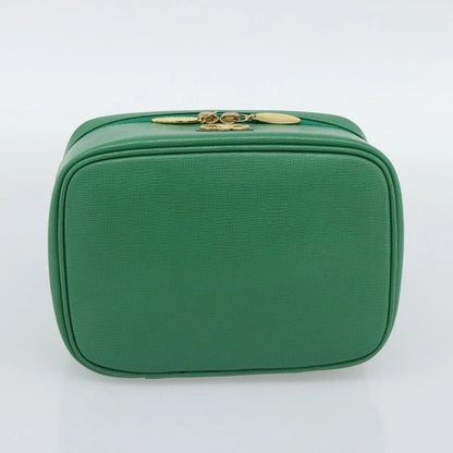 Burberry Vanity Leather, Green, Leather, Clutch