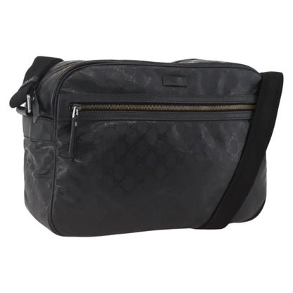 Gucci Zip Messenger GG Imprime, Black, Canvas, Shoulder Bag