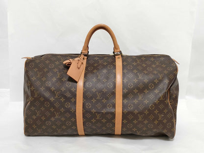 Louis Vuitton Keepall Monogram Canvas, Beige, Canvas, Travel Bag