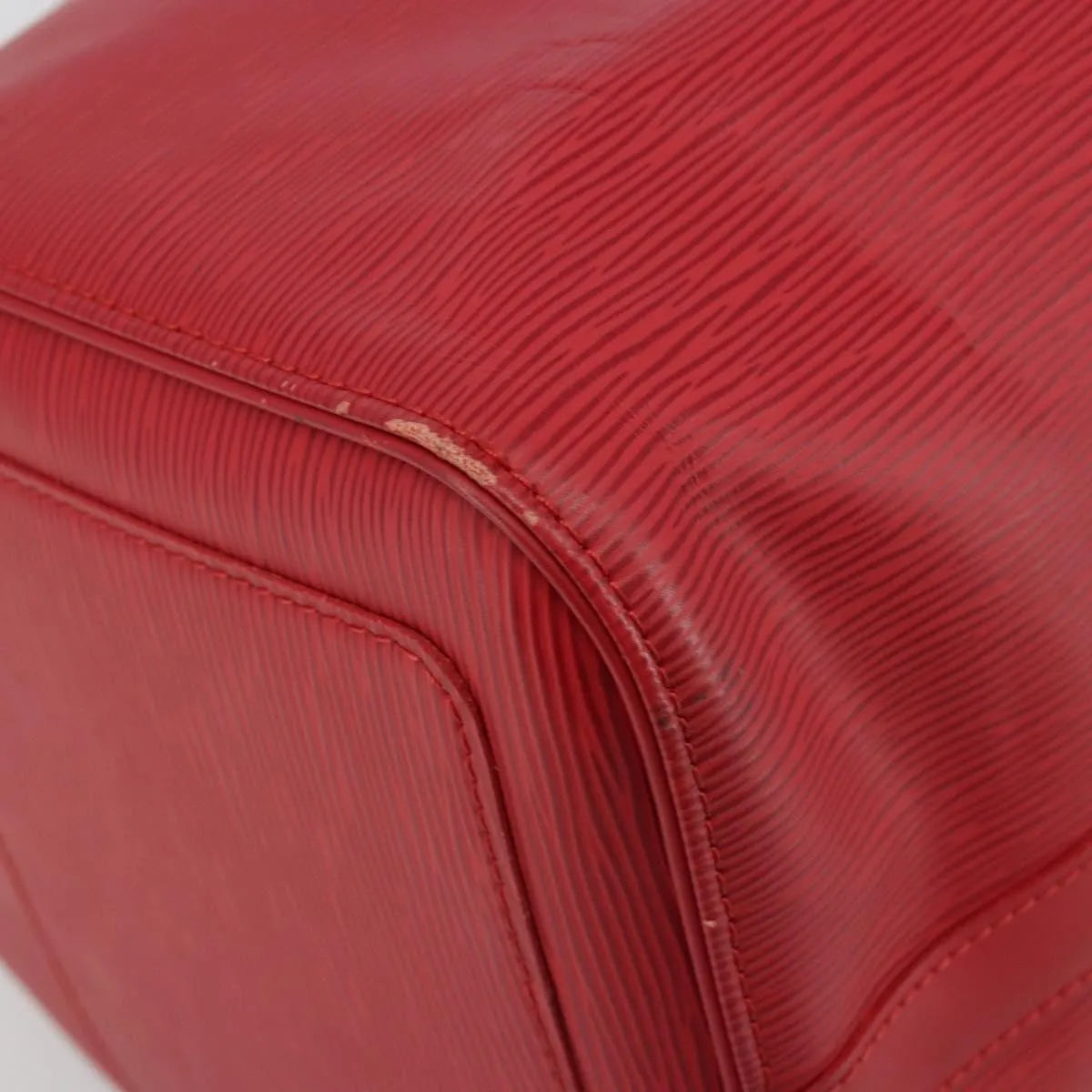 Louis Vuitton Keepall Epi, Red, Leather, Travel Bag