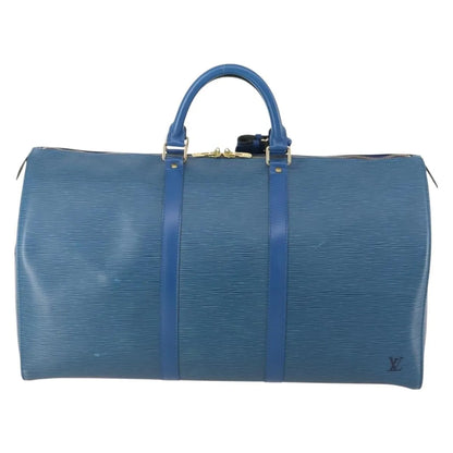Louis Vuitton Keepall Epi Leather, Blue, Leather, Travel Bag
