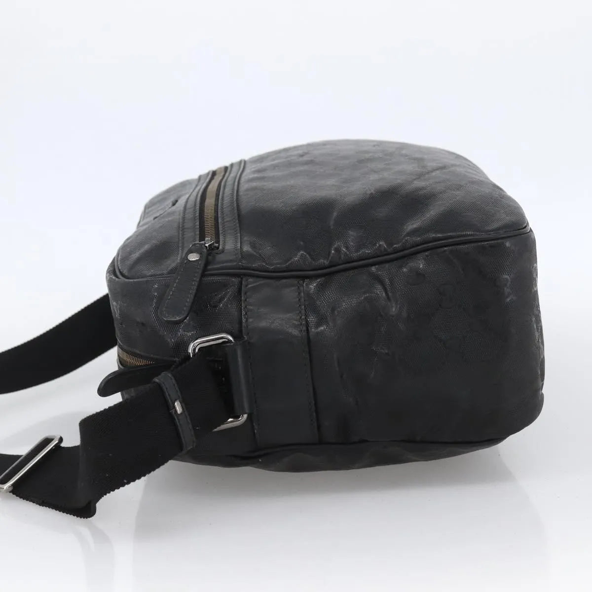 Gucci Zip Messenger GG Imprime, Black, Canvas, Shoulder Bag
