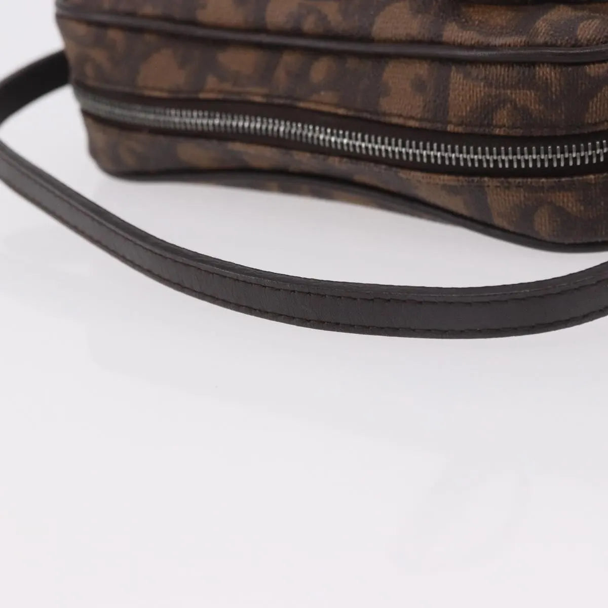 Christian Dior Vintage Trotter Diorissimo Canvas, Brown, Canvas, Clutch