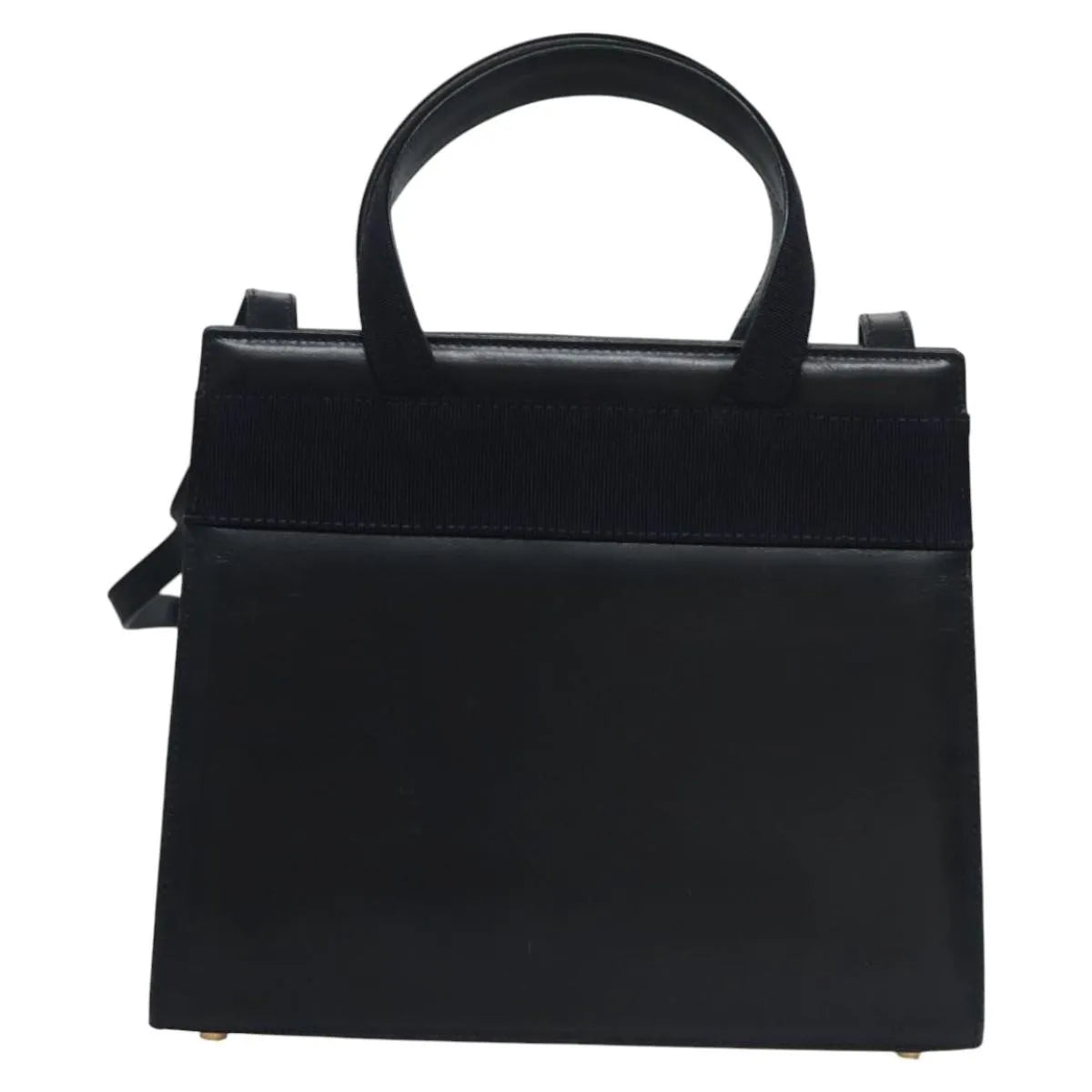 Salvatore Ferragamo Convertible Vara Bow Tote Leather, Navy, Leather, Handbag