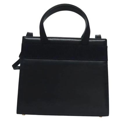 Salvatore Ferragamo Convertible Vara Bow Tote Leather, Navy, Leather, Handbag