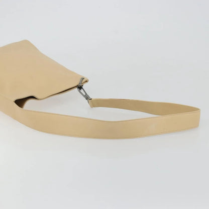 Gucci Vintage Flat Messenger Leather, Beige, Leather, Shoulder Bag