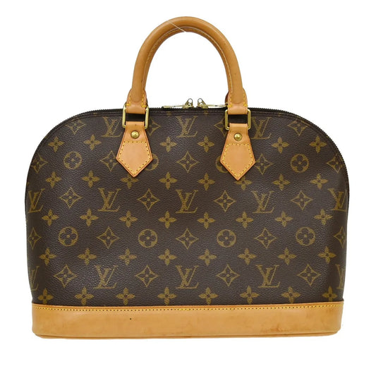 Louis Vuitton Alma Monogram, Brown, Canvas, Handbag