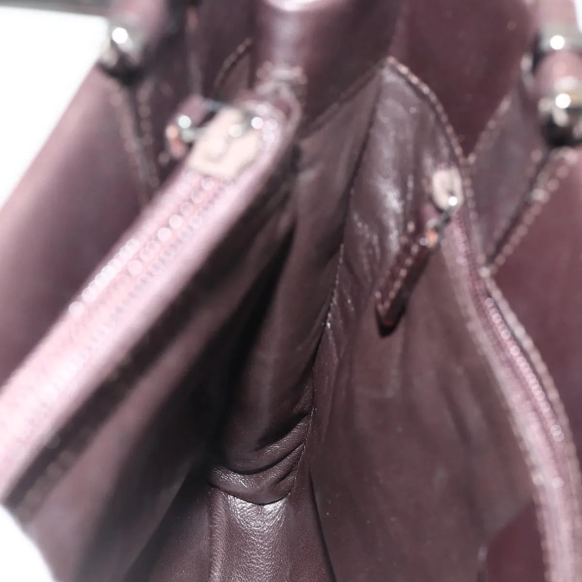 Gucci Vintage Leather, Brown, Leather, Handbag