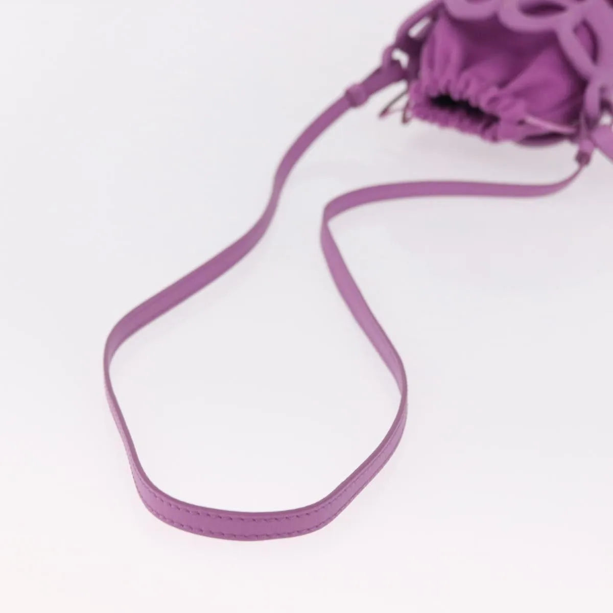 Loewe Anagram Inflated Pocket Canvas and silicon, Purple, Canvas, Crossbody Bag