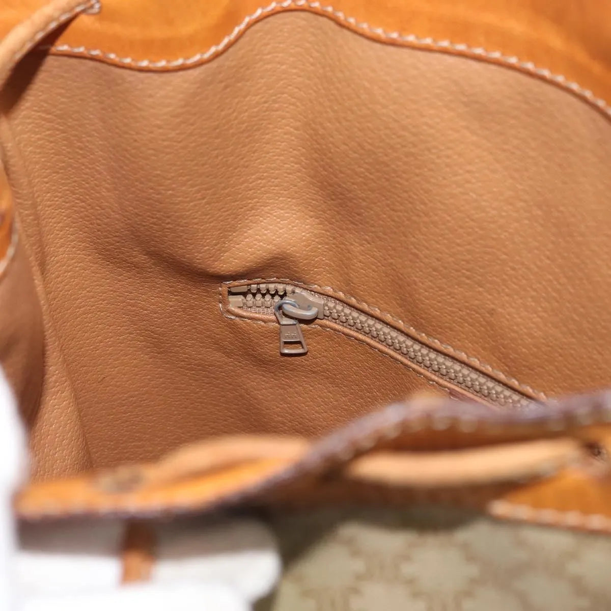 Celine Drawstring Bucket Triomphe Coated Canvas, Beige, Canvas, Handbag
