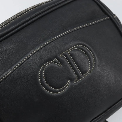 Christian Dior CD Shoulder bag Leather, Navy, Leather, Shoulder Bag