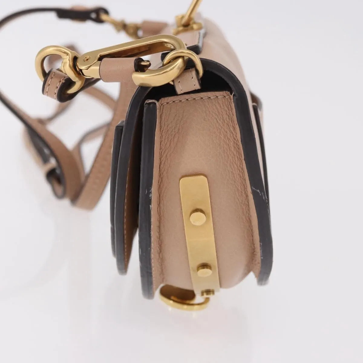 Chloe Nile Minaudière Leather, Pink, Leather, Handbag