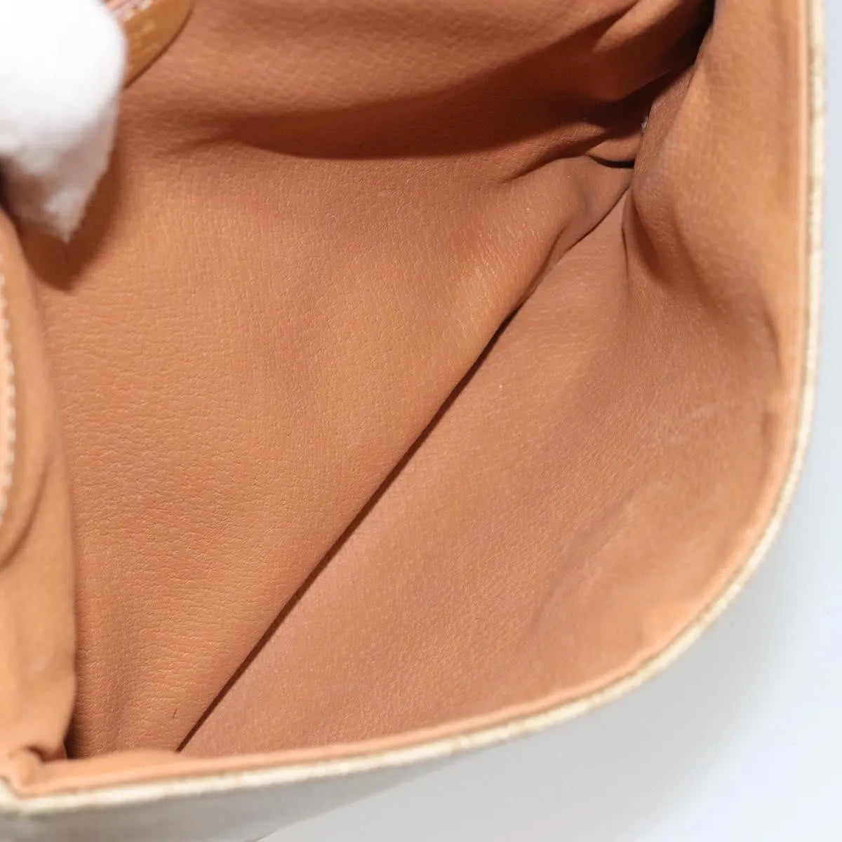 Celine Vintage Macadam Canvas and Leather, Beige, Canvas, Shoulder Bag