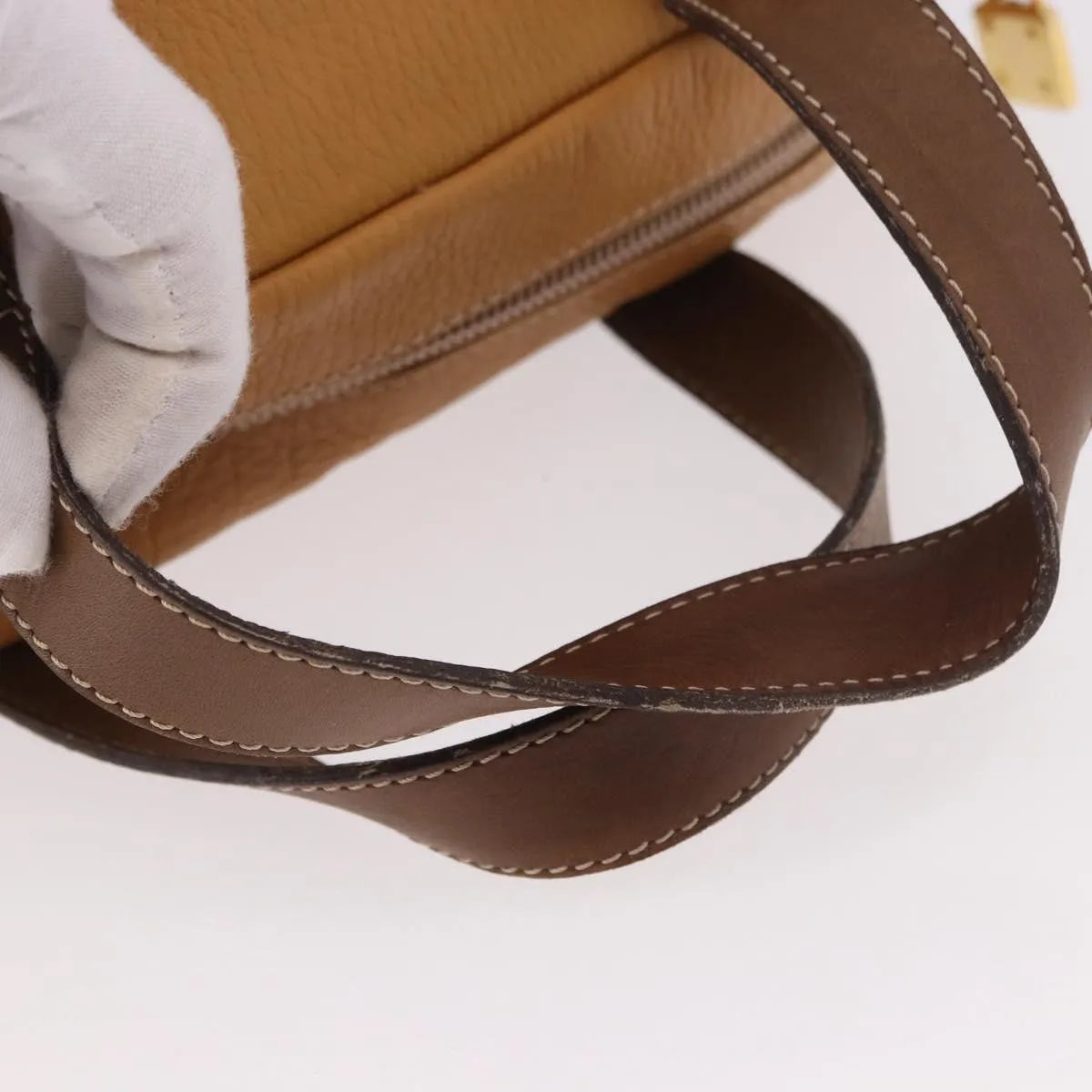Loewe Anagram Leather, Beige, Leather, Handbag