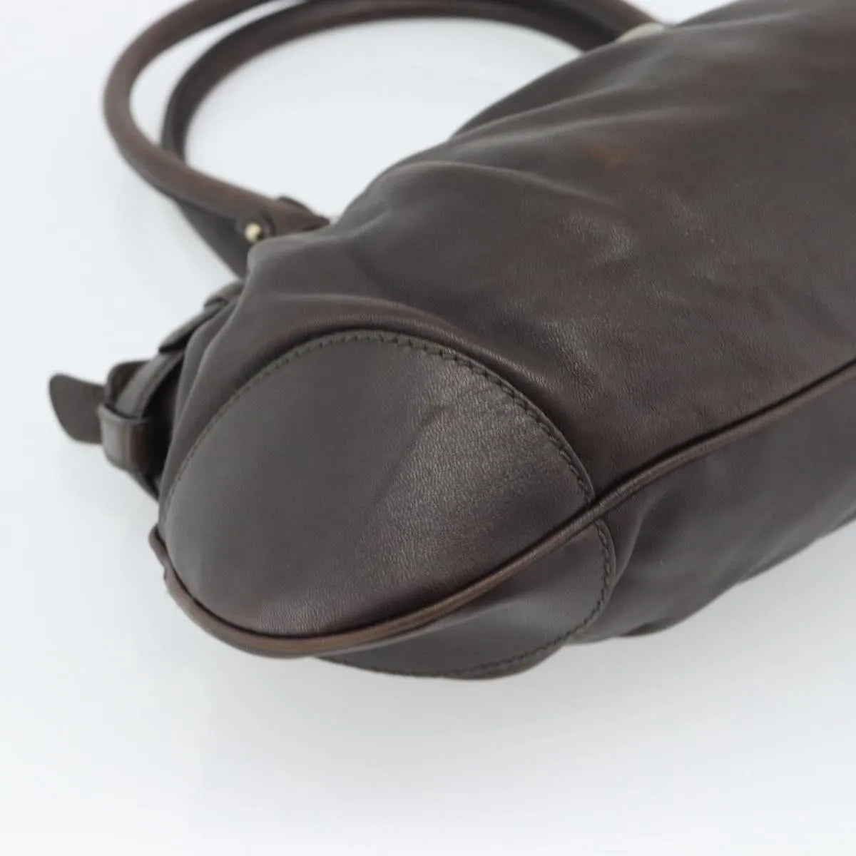 Salvatore Ferragamo Marisa Leather, Brown, Leather, Handbag