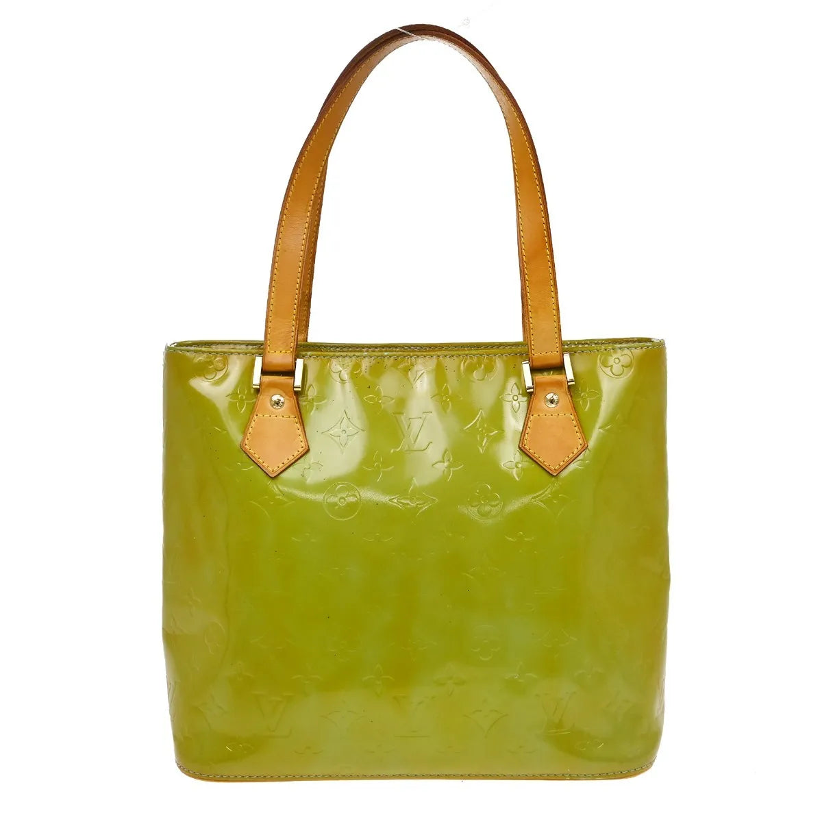 Louis Vuitton Houston Monogram Vernis, Yellow, Patent Leather, Tote Bag