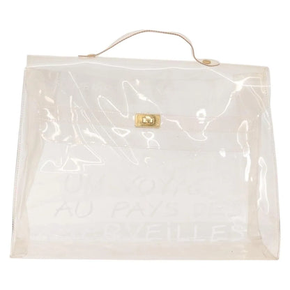 Hermes Kelly Vinyl, Clear, Plastic, Handbag