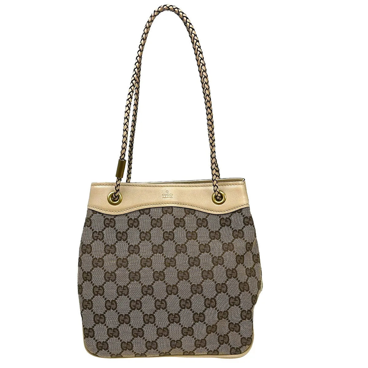 Gucci Miss GG Tote GG Canvas with Leather, Beige, Canvas, Handbag