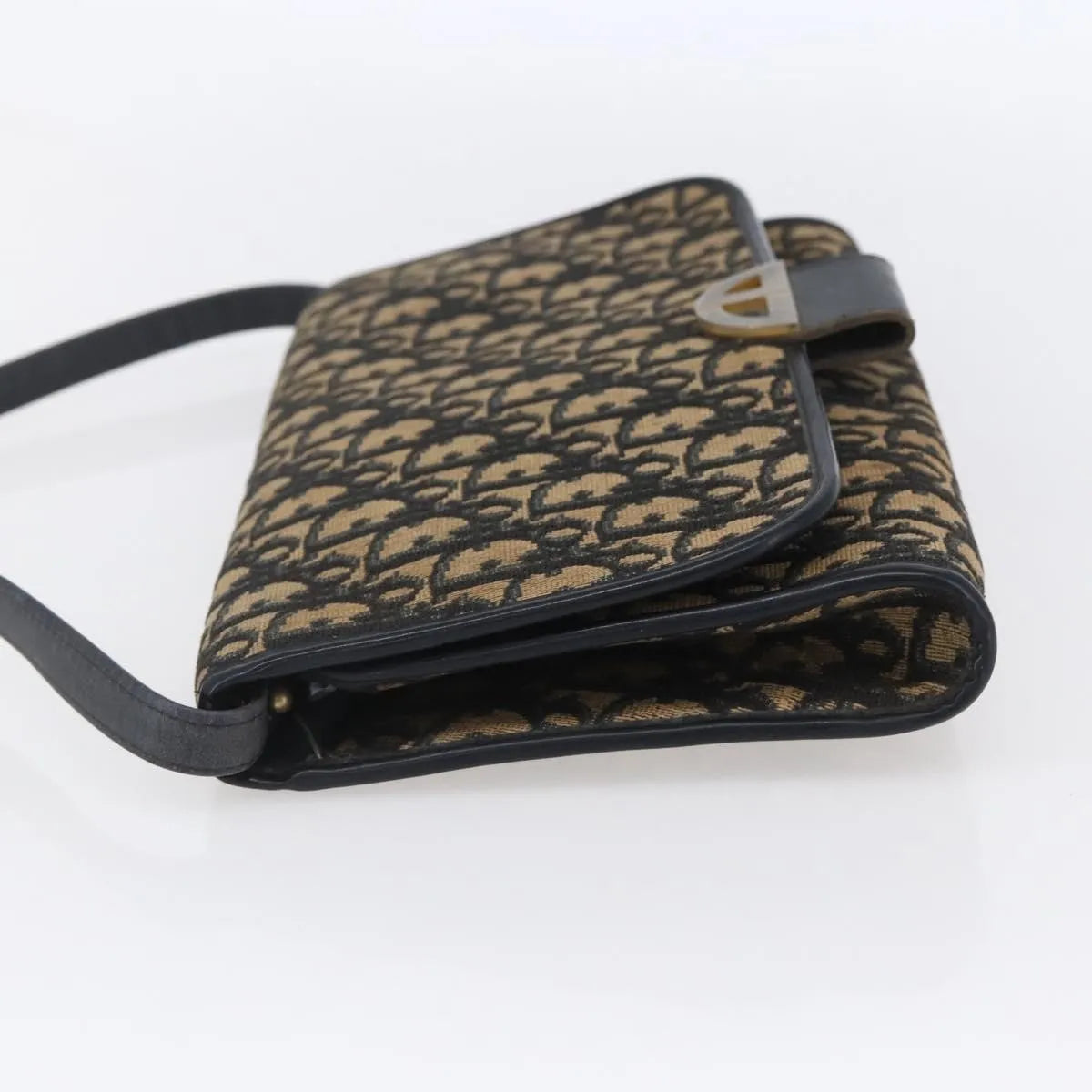 Christian Dior Vintage Trotter Canvas, Navy, Canvas, Shoulder Bag