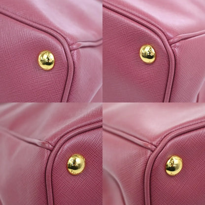 Prada Double Zip Lux Tote Saffiano Leather, Pink, Leather, Handbag