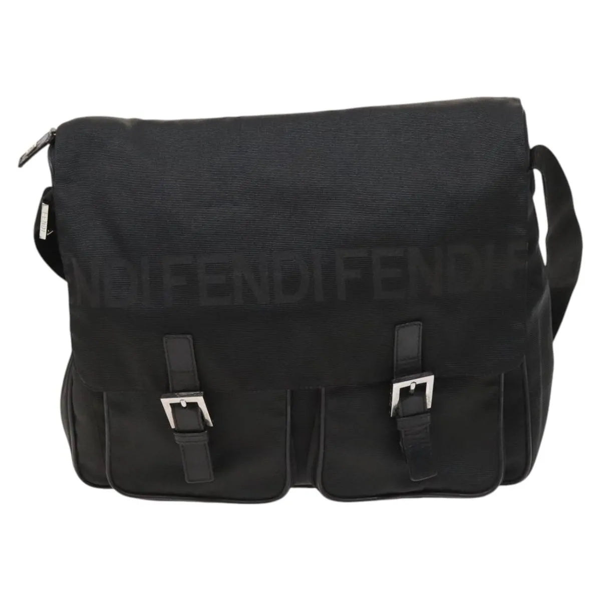 Fendi Vintage Nylon, Black, Nylon, Shoulder Bag