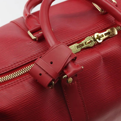 Louis Vuitton Keepall Epi, Red, Leather, Travel Bag