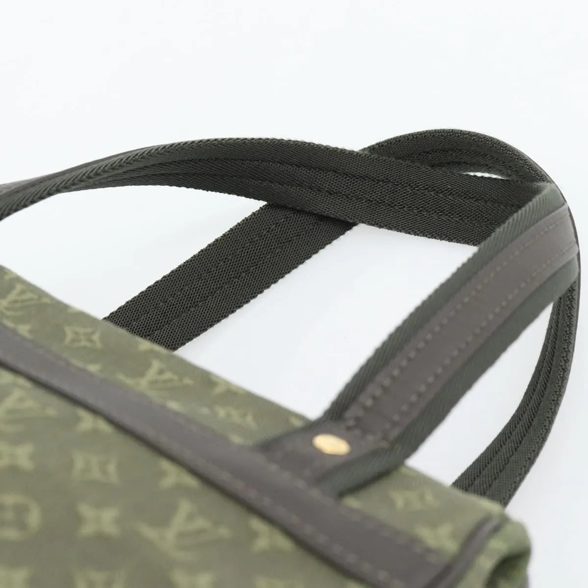 Louis Vuitton Joséphine Mini Lin, Khaki, Canvas, Handbag
