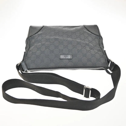 Gucci Joy Messenger GG Canvas and leather, Black, Canvas, Shoulder Bag