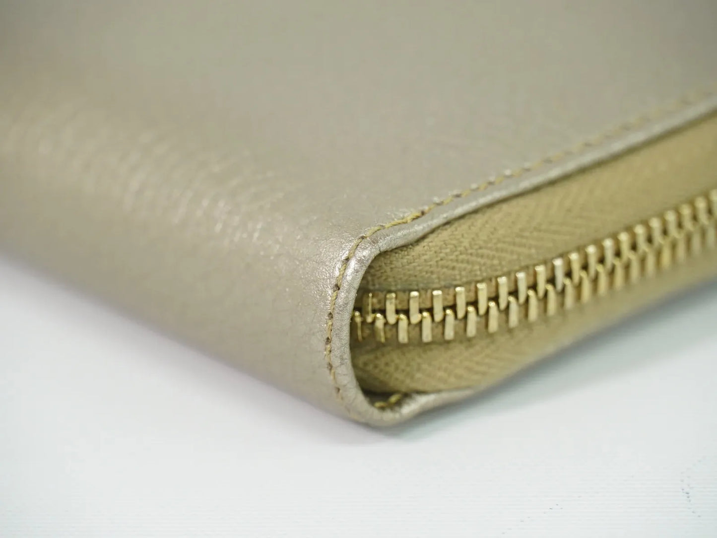 Gucci Bamboo Tassel Zip Leather, Gold, Leather, Wallet