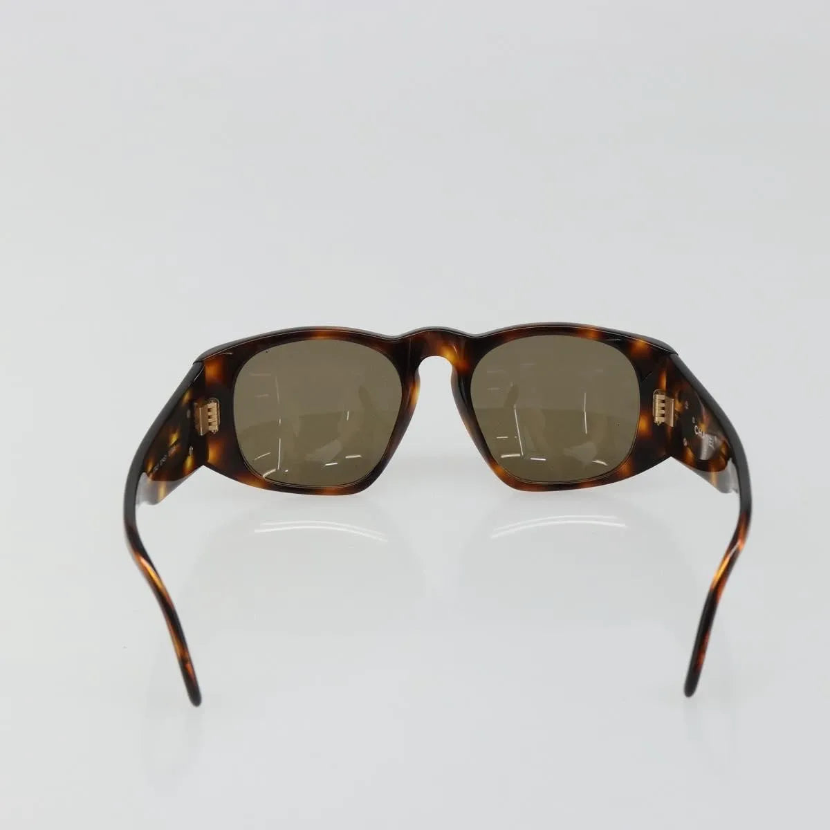 Chanel Coco mark barette Gold plated, Brown, Plastic, Sunglasses