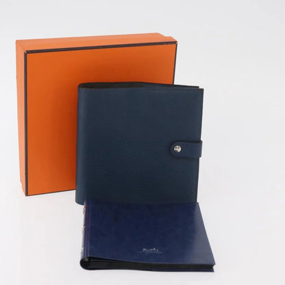 Hermes Agenda Cover Epsom, Navy, Leather, Clutch